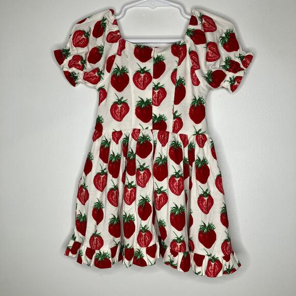 NWT KATE QUINN The Woods Puff Sleeve Princess Dress Spring Strawberry 3/6 Months - Picture 3 of 5